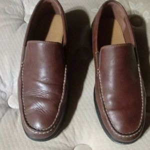 Cole Haan Grand.OS Brown Leather Mens Slip On Loaf